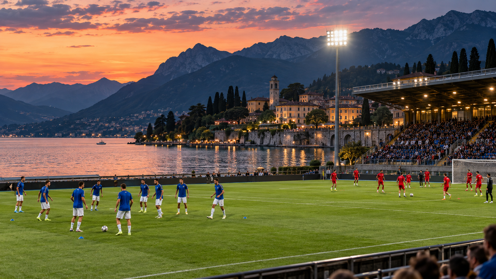 Editorial illustration for Como 1907 vs Man United preview